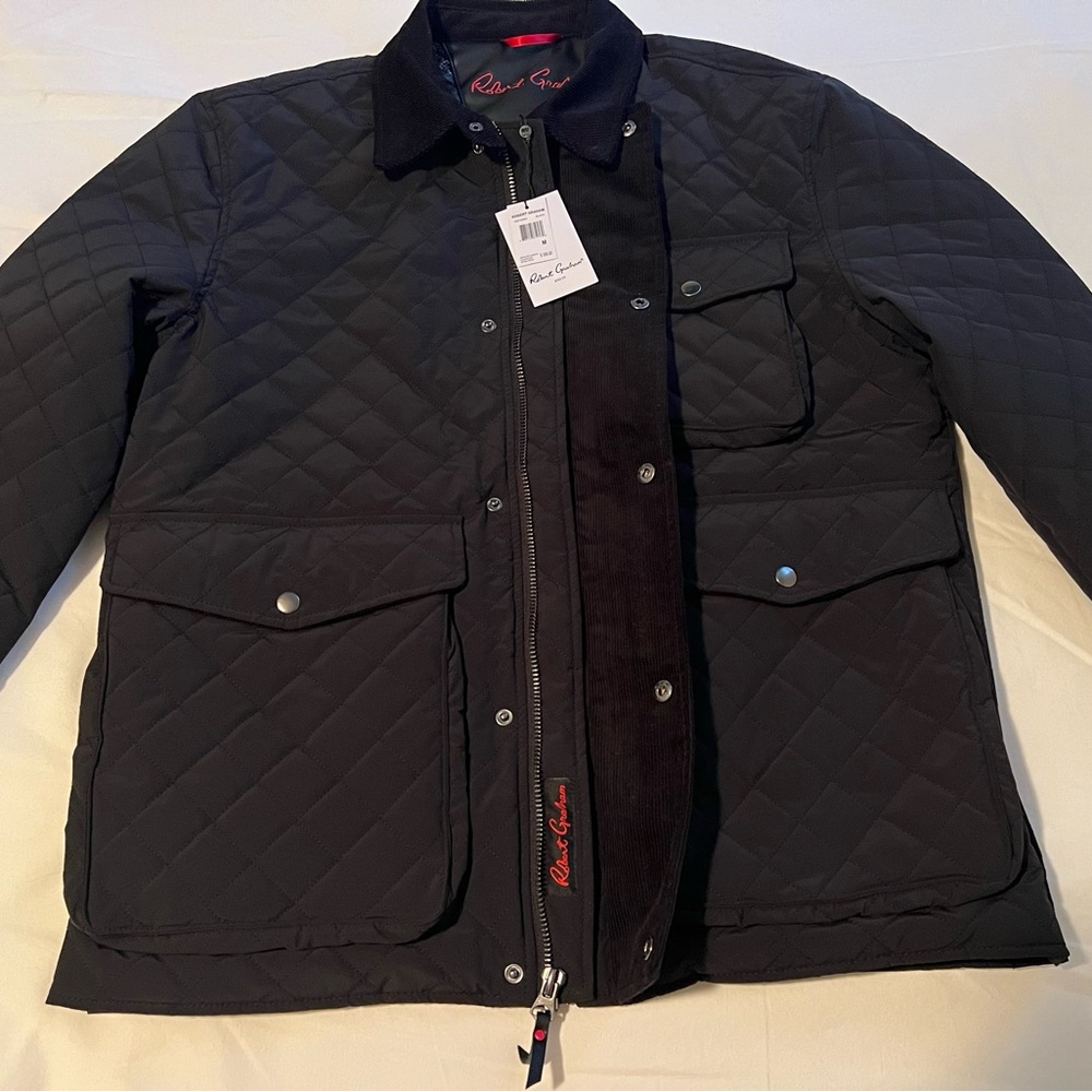 Robert Graham black quilted jacket Medium